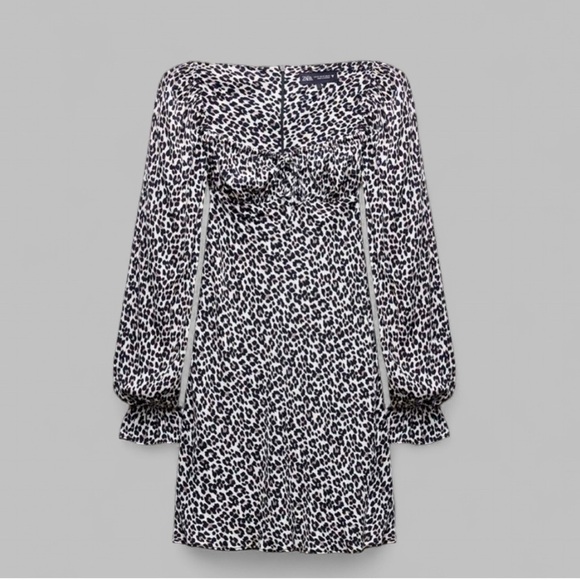 ZARA-Animal Print dress-size Small-black/white-NWT-Retail $50 - Picture 12 of 12